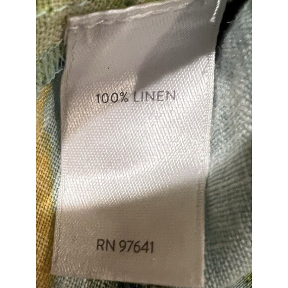 J. Jill LOVE LINEN dress with lemons sleeveless POPOVER SHIFT with pockets Large - Picture 11 of 12